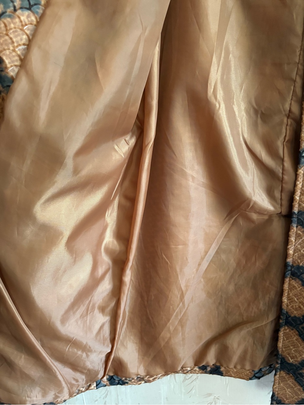 Vintage Selene Sport Faux Leather Snakeskin Print Trench Coat 8 - Picture 6 of 11